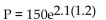 The following equation is in the form P = P0ekt. Solve the equation for the remaining variable. Remember, e is a constant. - 