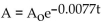 Solve the problem. -The function models the amount in pounds of a particular radioactive material stored in a concrete vault, where t is the number of years since the material was put into the vault. If 400 pounds of the Material are initially put into the vault, how many pounds will be left after 190 years? Round to the nearest Pound.