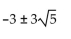 <strong>Solve the equation by completing the square. + 3x - 9 = 0</strong> A) B) C) D)