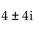 <strong>Use the square root property to solve the equation. - 8x + 20 = 0</strong> A) B) C) 6, 2 D)