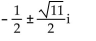 <strong>Use the square root property to solve the equation. + x + 3 = 0</strong> A) B) C) D)