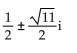 <strong>Use the square root property to solve the equation. + x + 3 = 0</strong> A) B) C) D)