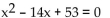<strong>Solve the equation by completing the square. </strong> A) 7 + 2i B) C) 5, 9 D)