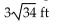 <strong>Solve the problem. A ladder that is 15 feet long is 9 feet from the base of a wall. How far up the wall does the ladder reach?</strong> A) B) 12 ft C) D) 144 ft