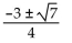 <strong>Solve the equation by the quadratic formula. + 6x + 1 = 0</strong> A) B) C) D)