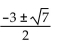 <strong>Solve the equation by the quadratic formula. + 6x + 1 = 0</strong> A) B) C) D)