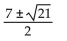 <strong>Solve the equation by the quadratic formula. + 7x + 7 = 0</strong> A) B) C) D)
