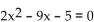 <strong>Solve the equation by the quadratic formula. </strong> A) B) C) -2, 5 D)