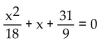 <strong>Solve the equation by the quadratic formula. </strong> A) B) C) D)