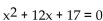 <strong>Solve the equation by the quadratic formula. </strong> A) B) C) D)