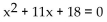 <strong>Write an equation that has the given solutions. 2, 9</strong> A) B) C) D)