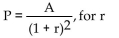 Solve for the indicated variable. Assume the variable you are solving for must be greater than 0. - 