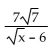 Simplify by rationalizing the denominator. - 