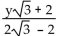 Simplify by rationalizing the denominator. - 