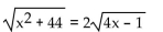 Solve and check your solution(s). If the equation has no real solution, so state. -