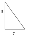 Solve the problem. -Use the Pythagorean Theorem to find the length of the unknown side of the triangle. Write the answer as a radical in simplified form.