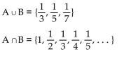 <strong>Find A ᴗ B and A ∩ B for the sets A and B. </strong> A) B) C) D) A