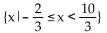 <strong>Solve the inequality and give the solution set. </strong> A) B) C) D)