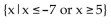 <strong>Find the solution set for the inequality. | </strong> A) B) C) D)