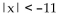 <strong>Solve the inequality and give the solution set. </strong> A) B) C) {x|-11 < x < 11} D) {-11}