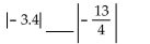 Insert either <, >, or = to make a true statement. - 
