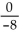 Indicate whether the quotient is 0 or undefined. - 