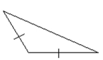 <strong>Identify the triangle as acute, obtuse, or right. Also, identify the triangle as isosceles, equilateral, or scalene. Sides equal in length are marked. </strong> A) acute, isosceles B) obtuse, scalene C) acute, scalene D) obtuse, isosceles