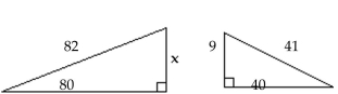 <strong>The figures are similar. Find the length of the side marked x. </strong> A) 9 B) 27 C) 13 D) 18
