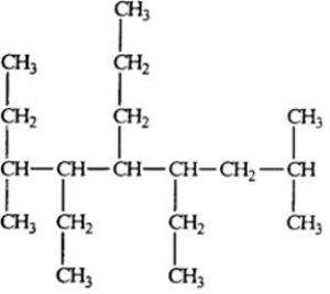 <strong>What is the molecular formula for the following compound? </strong> A) C<sub>16</sub>H<sub>32</sub> B) C<sub>18</sub>H<sub>36</sub> C) C<sub>18</sub>H<sub>38</sub> D) C<sub>17</sub>H<sub>35</sub> E) C<sub>18</sub>H<sub>37</sub>