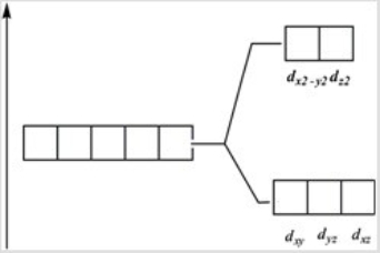 <strong>Which of these diagrams represent the crystal field splitting between d orbitals in an octahedral complex?</strong> A) B) C) D)