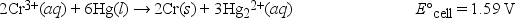 <strong>What is ΔG° at 298 K for the following reaction? (F = 96,500 C • mol<sup> -1</sup>) </strong> A) -921 kJ/mol B) -767 kJ/mol C) -460 kJ/mol D) -307 kJ/mol E) -1840 kJ/mol