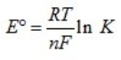 <strong>Which is the Nernst equation?</strong> A) B) C) D) E) None of these statements is correct.