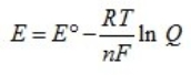 <strong>Which is the Nernst equation?</strong> A) B) C) D) E) None of these statements is correct.