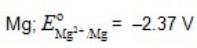 <strong>Which metal is not capable of acting as a sacrificial anode when used with iron pipe? </strong> A) B) C) D) E)