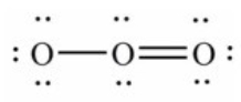 <strong>Which of these choices is the best Lewis structure for ozone, O<sub>3</sub>?</strong> A) B) C) D) E)