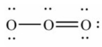 <strong>Which of these choices is the best Lewis structure for ozone, O<sub>3</sub>?</strong> A) B) C) D) E)