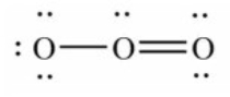 <strong>Which of these choices is the best Lewis structure for ozone, O<sub>3</sub>?</strong> A) B) C) D) E)