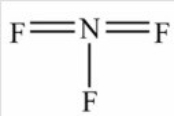 <strong>Select the correct Lewis structure for nitrogen trifluoride, NF<sub>3</sub>.</strong> A) B) C) D) E)