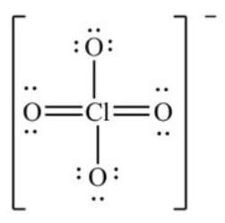 <strong>The formal charge on Cl in the structure shown for the perchlorate ion is ________. </strong> A) -2 B) -1 C) 0 D) +1 E) +2