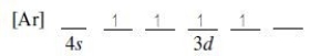 <strong>Which ground-state ion does not have an electron configuration described by the following orbital diagram? </strong> A) V<sup>+</sup> B) Cr<sup>2+</sup> C) Mn<sup>3+</sup> D) Co<sup>5+</sup> E) Fe<sup>4+</sup>