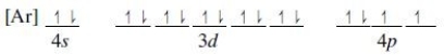 <strong>Which ground-state atom has an electron configuration described by the following orbital diagram? </strong> A) phosphorus B) germanium C) selenium D) tellurium E) potassium