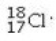 <strong>Determine the number of electrons and identify the correct symbol for an atom with 17 protons and 18 neutrons.</strong> A) 17 electrons, B) 18 electrons, C) 17 electrons, D) 17 electrons, E) 18 electrons,