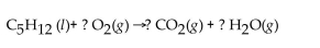 <strong> What is the coefficient for carbon dioxide in the balanced equation?</strong> A)2 B)4 C)5 D)6 E)8