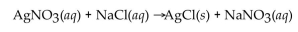 <strong>In the reaction of silver nitrate with sodium chloride, how many grams of silver chloride will be produced from 100. g of silver nitrate when it is mixed with an excess of sodium chloride? The equation for the reaction is below. </strong> A)107.9 g B)169.9 g C)58.9 g D)84.4 g E)0.589 g