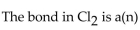 <strong> </strong> A)metallic bond. B)nonpolar covalent bond. C)ionic bond. D)polar ionic bond. E)no bond.