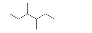 <strong>What is the IUPAC name for this alkane? </strong> A)2, 3-diethylbutane B)2-ethyl-3-methylpentane C)4-ethyl-3-methylpentane D)octane E)3, 4-dimethylhexane