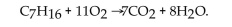 <strong>The reaction for the combustion of heptane is How many liters of at STP are produced from the complete combustion of 2.00 moles of heptane?</strong> A) 44.8 L B) 246 L C) 22.4 L D) 314 L E) 157 L