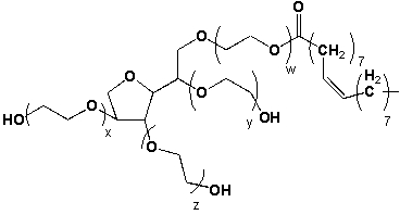 <strong>Polysorbate 80 (Tween 80) is a non-ionic surfactant and emulsifier (w+x+y+z=19). A typical application is in ice cream, where it hinders the milk proteins from completely coating the fat droplets. This allows for a firmer texture, which is associated with high quality ice cream. Which of the following statements is true? I) Polysorbate 80 is an ester. II) Polysorbate 80 has a hydrophilic component. III) Polysorbate 80 has a hydrophobic component. IV) Polysorbate 80 forms micelles above its critical micellar concentration.</strong> A) I and II B) II and III C) I, II, and IV D) all of the above