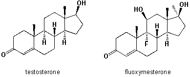 <strong>Fluoxymesterone is an anabolic steroid with strong androgenic properties, which has been used for the treatment of hormone-sensitive breast tumors in women. It is also misused as an aggression enhancer in boxing and martial arts competitions. Since the half-life of this hormone in the human body is more than 9h, it can be easily detected in a doping sample taken after the competition. Compare the in-vivo physical properties of both hormones. Which statements below are correct? I) The exchange of a hydrogen atom vs. a fluorine atom does not significantly change the water-solubility, because the C-F bond is short and an organically bound fluorine-atom is almost as small as a carbon-bonded hydrogen atom. II) The exchange of a hydrogen vs. a fluorine atom does significantly change the water-solubility, because the C-F bond is non-polar covalent, whereas C-H is polar covalent. III) The introduction of a second hydroxy-group at the C-ring of fluoxymesterone increases the water-solubility. IV) Fluoxymesterone is less water soluble than testosterone, because it possesses 19 carbon atoms, compared to 19 of testosterone.</strong> A) I and II B) II and III C) I and III D) I, III, and IV