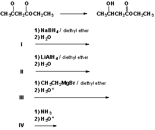 <strong>Which are the best conditions for the following reaction?  </strong> A) I B) II C) III D) IV <div style=padding-top: 35px> 